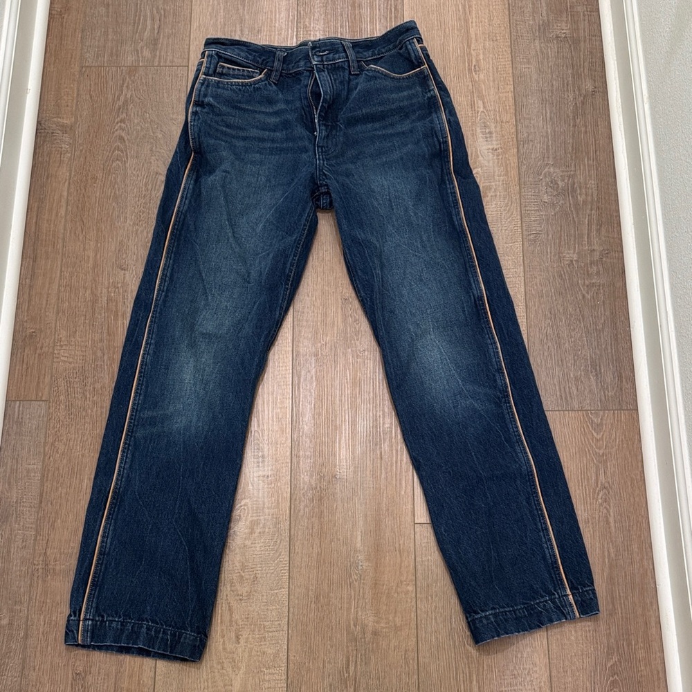Banana Republic Premium Dark Blue High Rise Vintage Straight Jeans